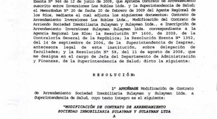 Valdivia Modificaciones al Contrato del 12-05-2008